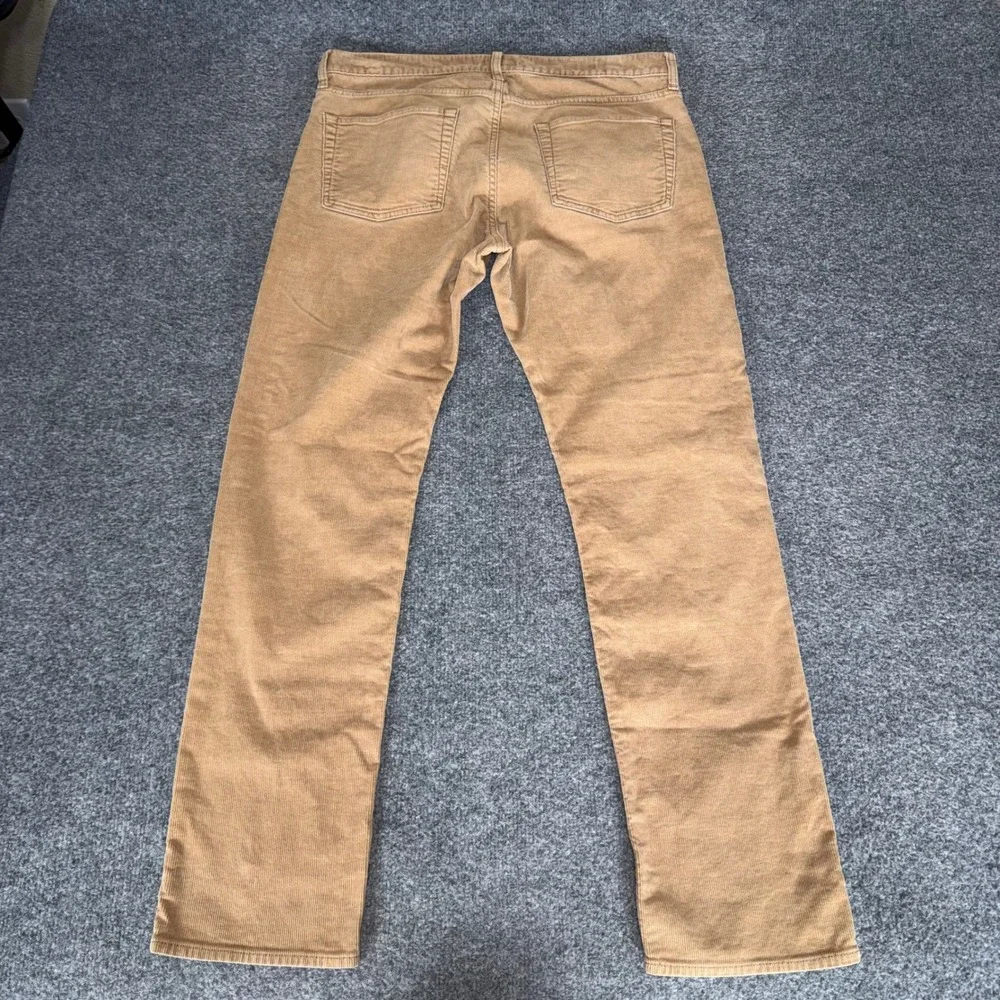 J.Crew 770 Straight Fit Corduroy Pants Mens 33x32 (34x31) Tan Brown Cotton